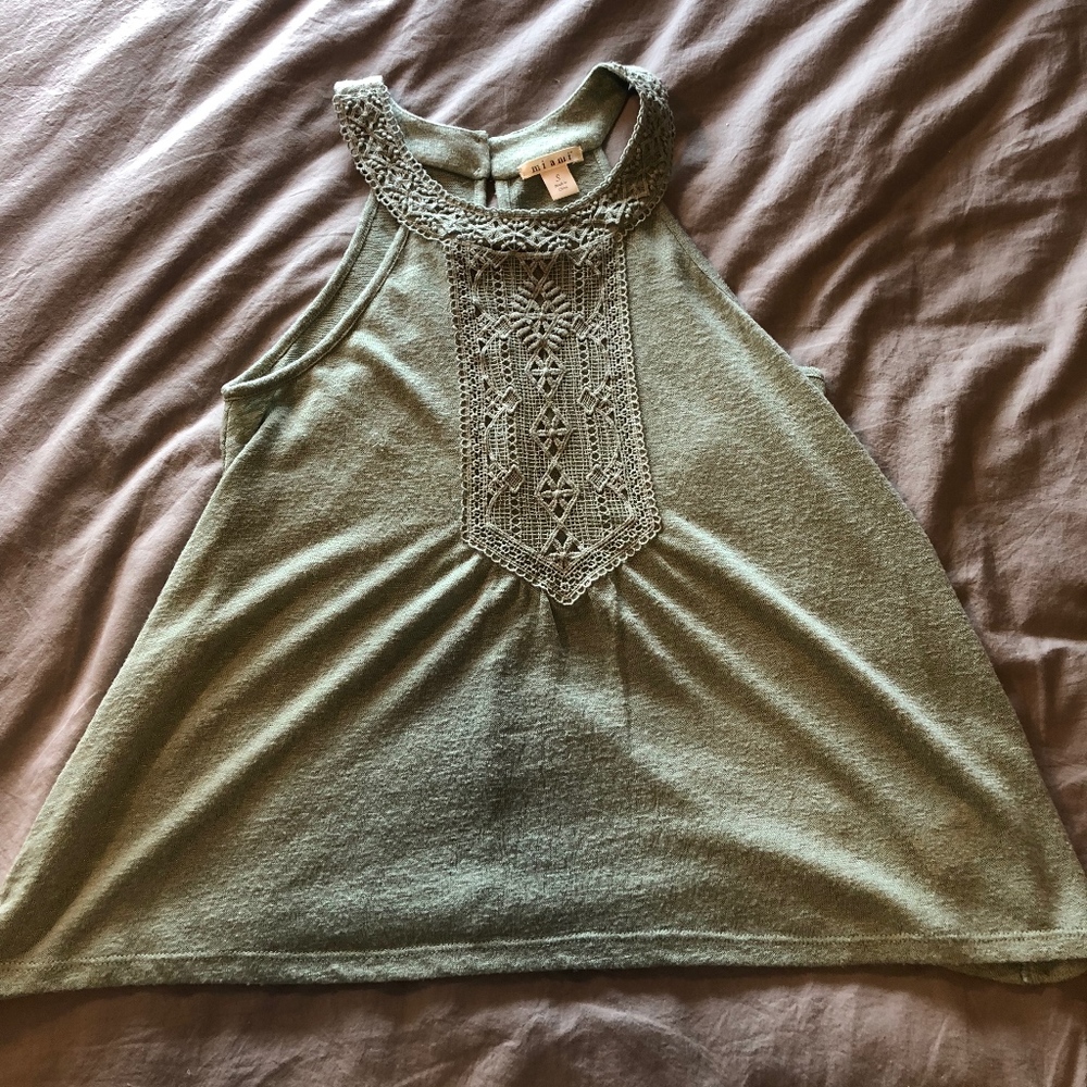 Miami Light Green Halter Tank